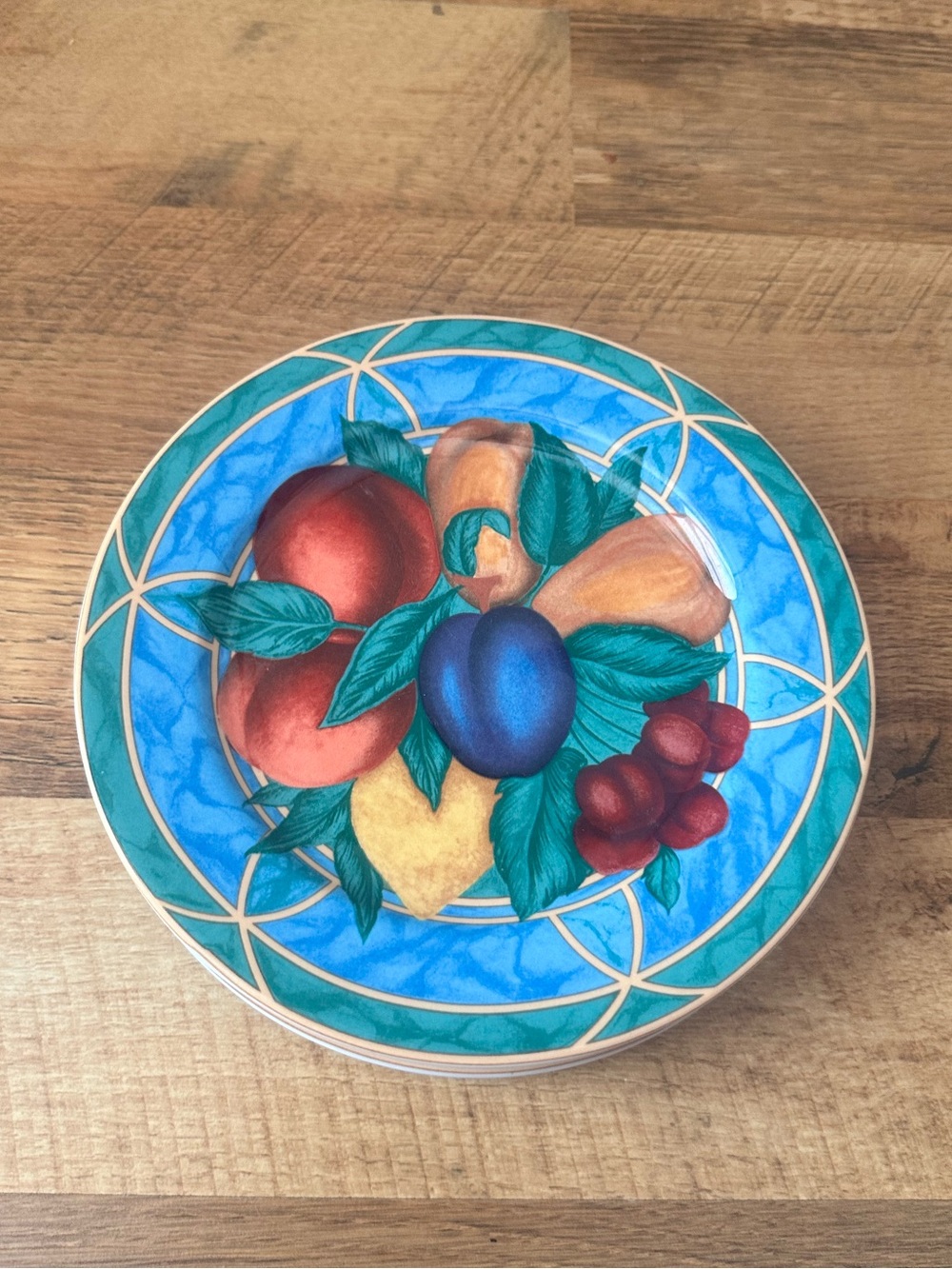 Victoria & Beale ‘Forbidden Fruit’#9024 Fine Porcelain Salad Plates 7.5” SET of4